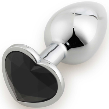 Play Secrets Anal Plug Heart Shape Small, серебристый/, Малая анальная пробка с кристаллом в форме сердца