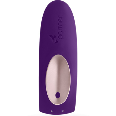Satisfyer Partner Toy Plus Remote, фиолетовый - Вибратор для пар с пультом управления, увеличенного размера - купить в секс шопе