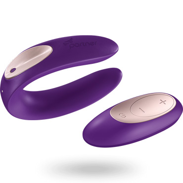 Satisfyer Partner Toy Plus Remote, фиолетовый, Вибратор для пар с пультом управления, увеличенного размера