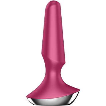 Satisfyer Plug-ilicious 2, ягодная - Анальный вибростимулятор с управлением через приложение - купить в секс шопе