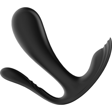Satisfyer Top Secret+, черный - Носимый анально-вагинальный вибратор с управлением через приложение - купить в секс шопе