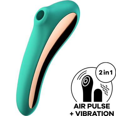 Satisfyer Dual Kiss, зеленый — фото 1