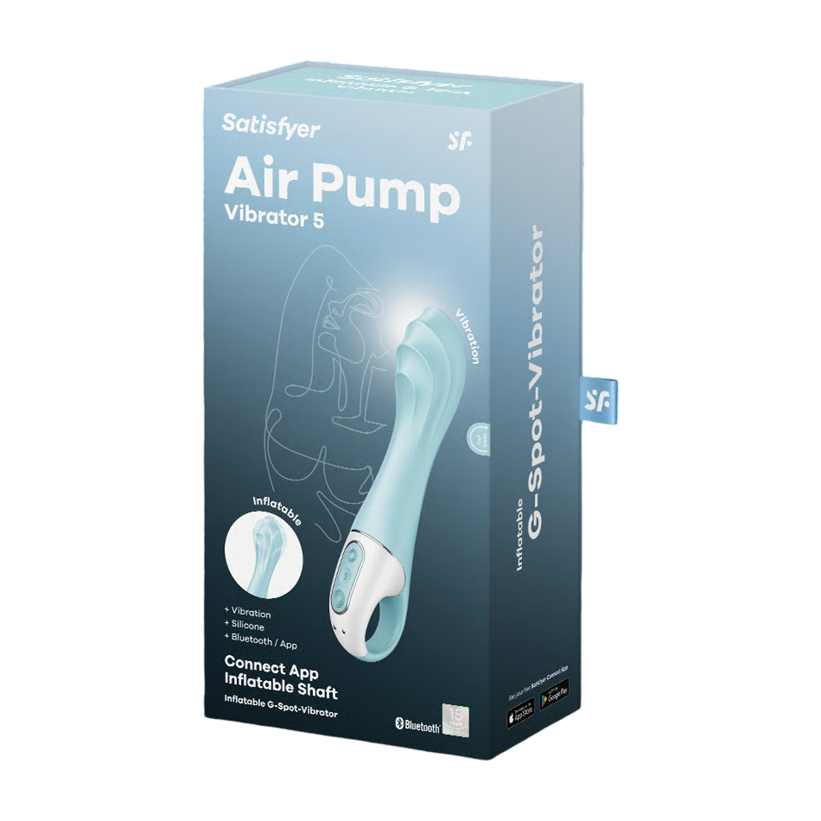 Satisfyer Air Pump Vibrator 5+, синий — фото 11