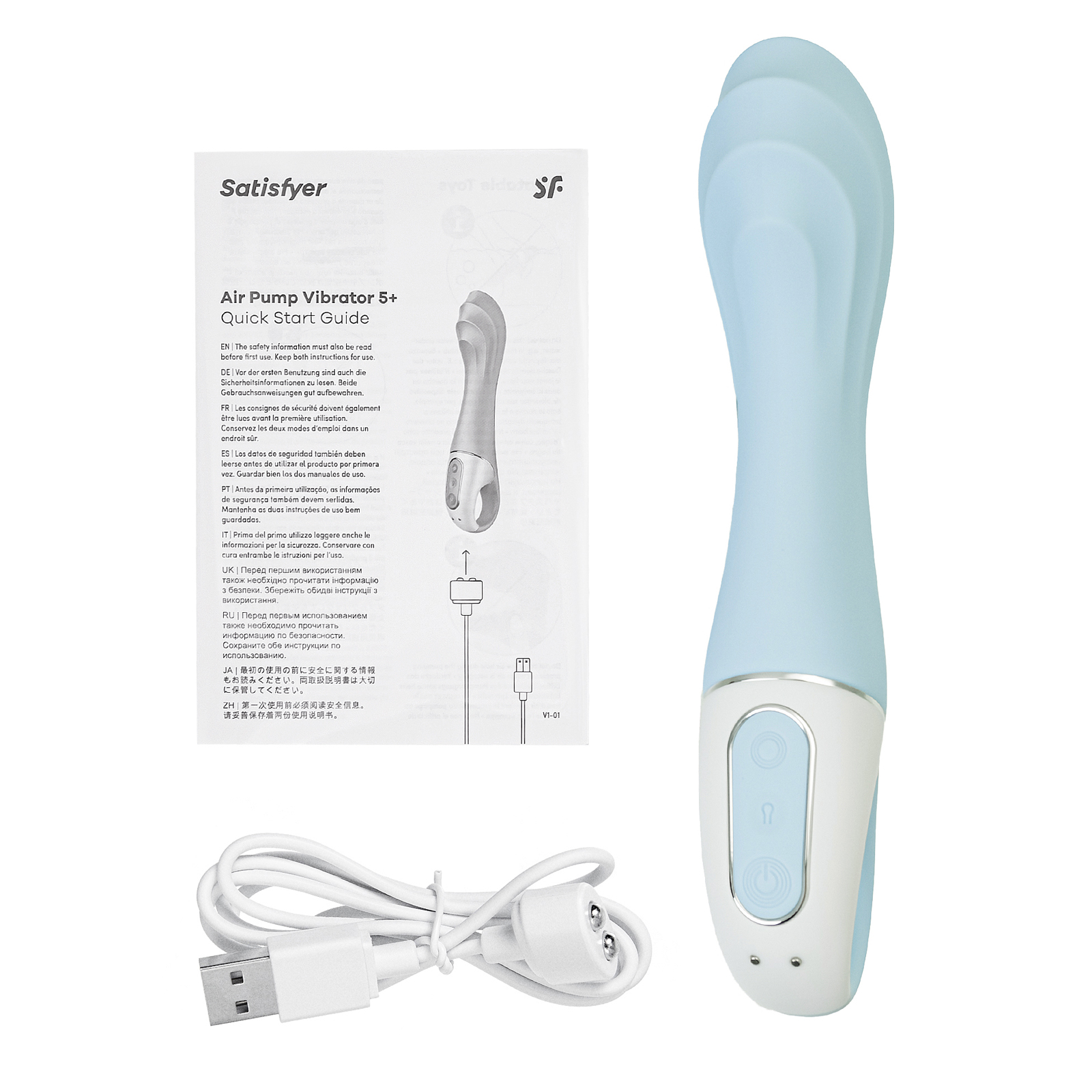 Satisfyer Air Pump Vibrator 5+, синий — фото 8