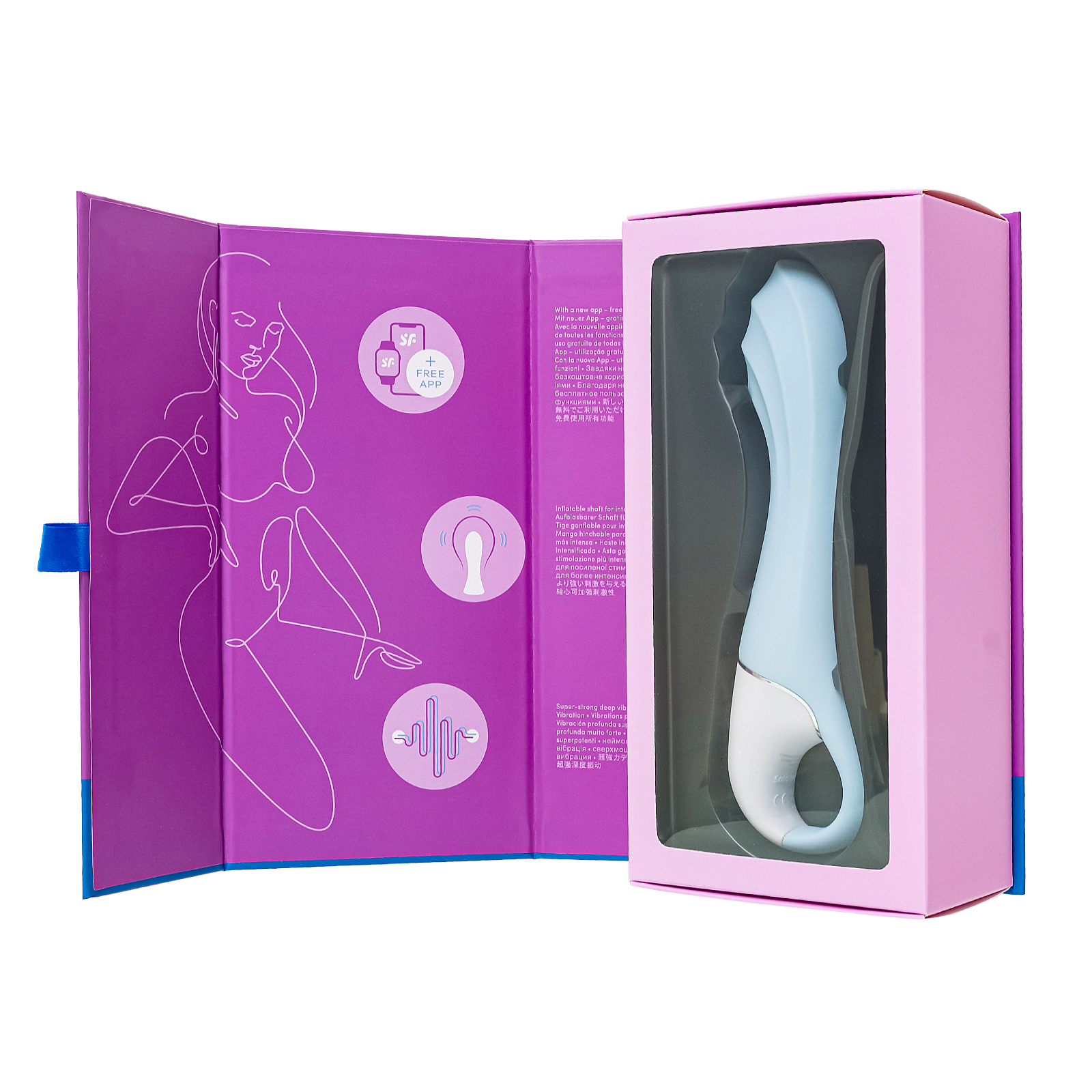 Satisfyer Air Pump Vibrator 5+, синий — фото 9