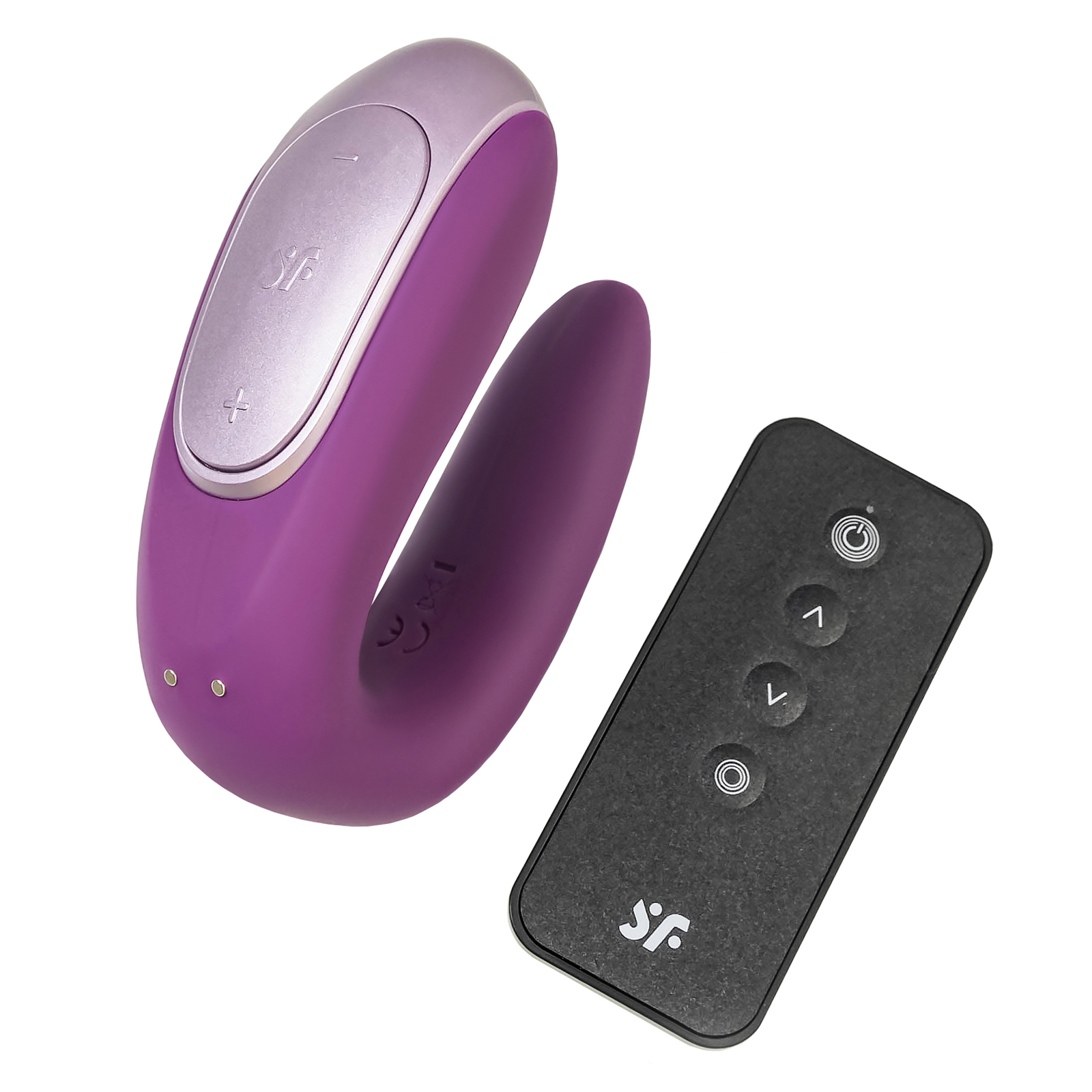 Satisfyer Double Fun, фиолетовый, Вибратор для пар с ДУ и управлением через приложение