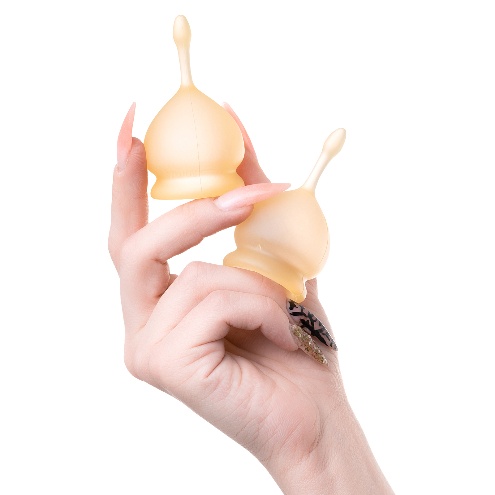 Satisfyer Feel Good Menstrual Cup, оранжевый - Набор менструальных чаш, 15 и 20 мл - купить в секс шопе