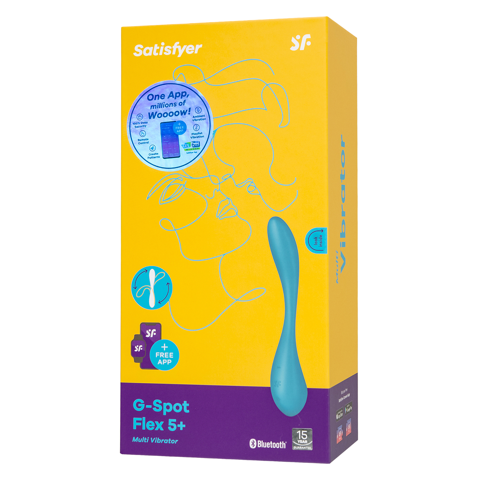 Satisfyer G-Spot Flex 5 Connect App, голубой — фото 8