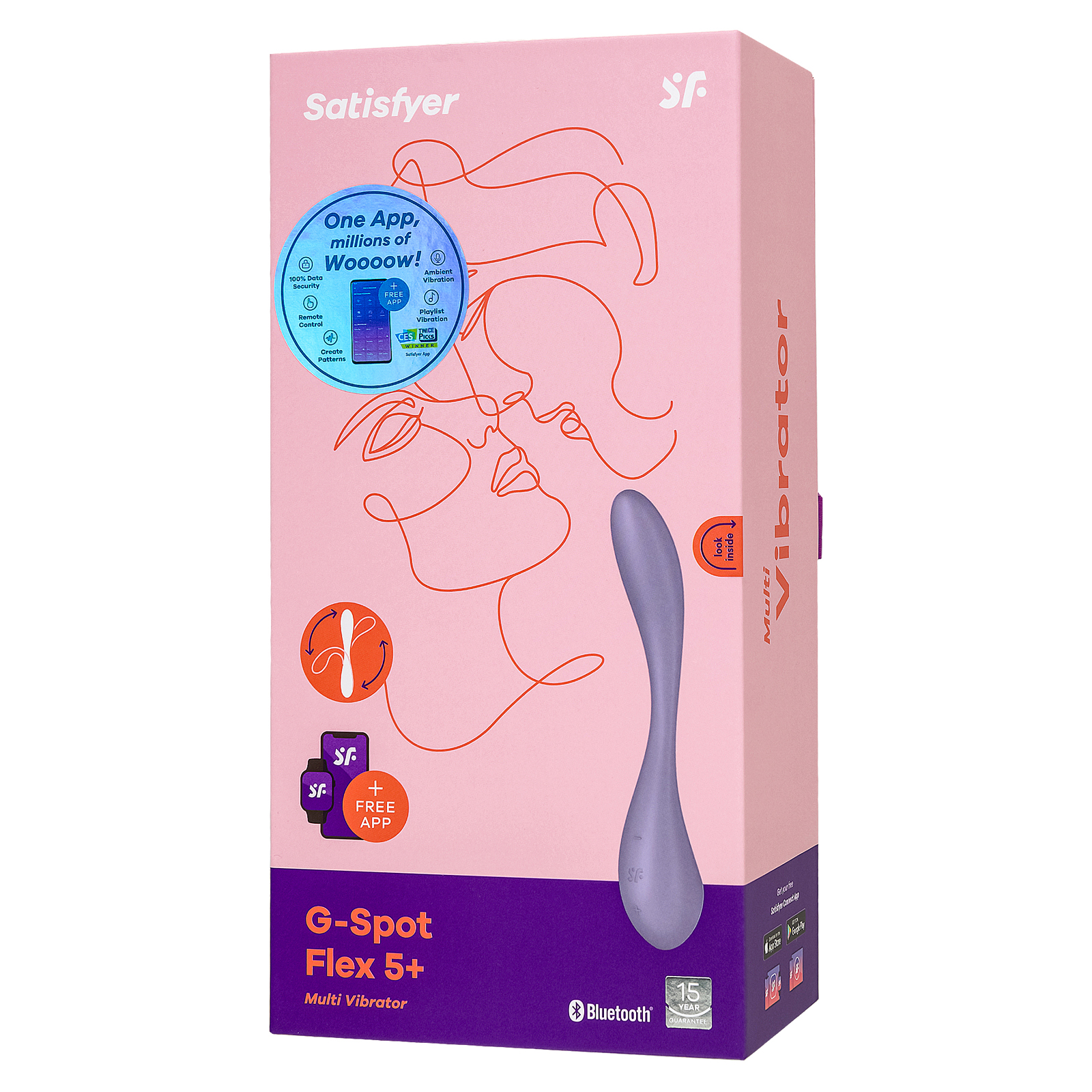 Satisfyer G-Spot Flex 5 Connect App, сиреневый - фото 8
