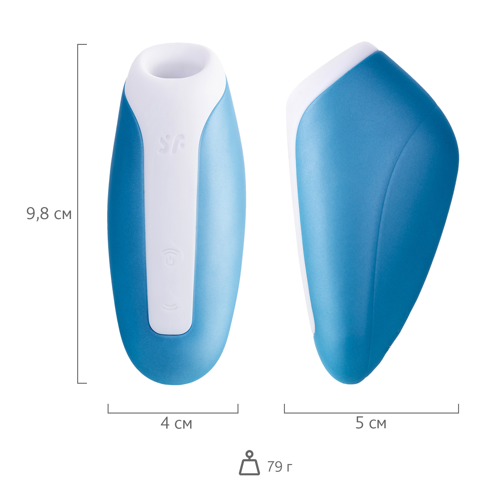Satisfyer Love Breeze, голубой - Бесконтактный стимулятор клитора с вибрацией - купить в секс шопе