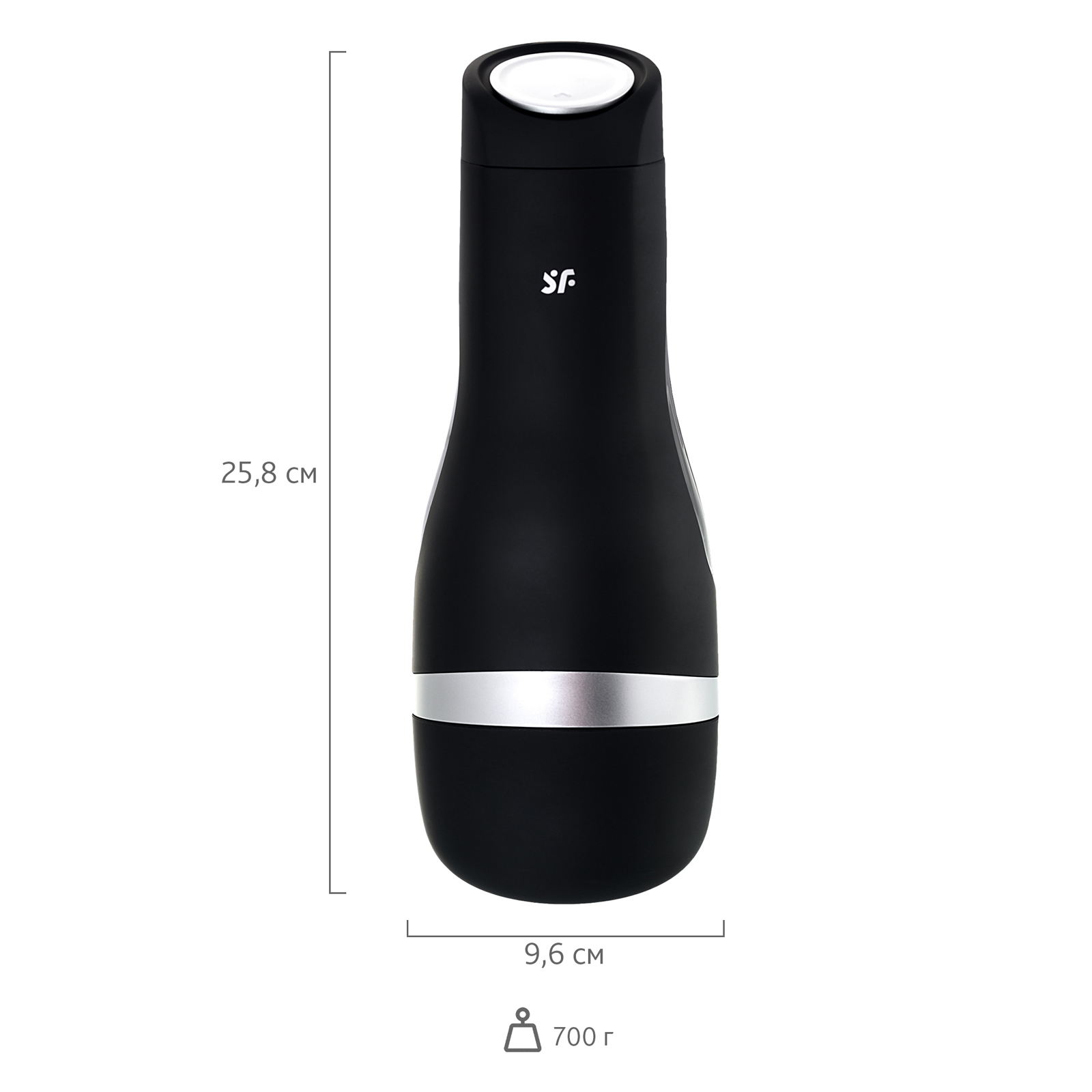 Satisfyer Men Classic, черно-серебристый, Мастурбатор в эргономичном корпусе с крышкой и другие товары Satisfyer с фото