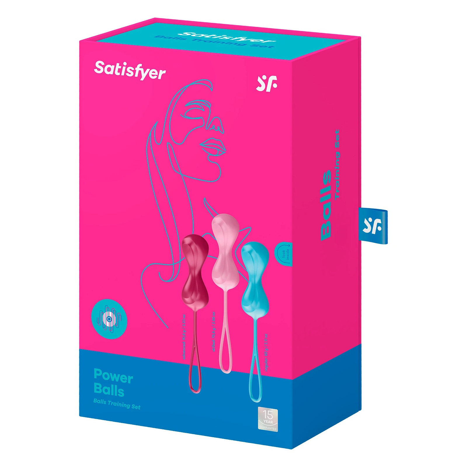 Новинка раздела Секс игрушки - Satisfyer Power Balls, голубой/красный/розовый