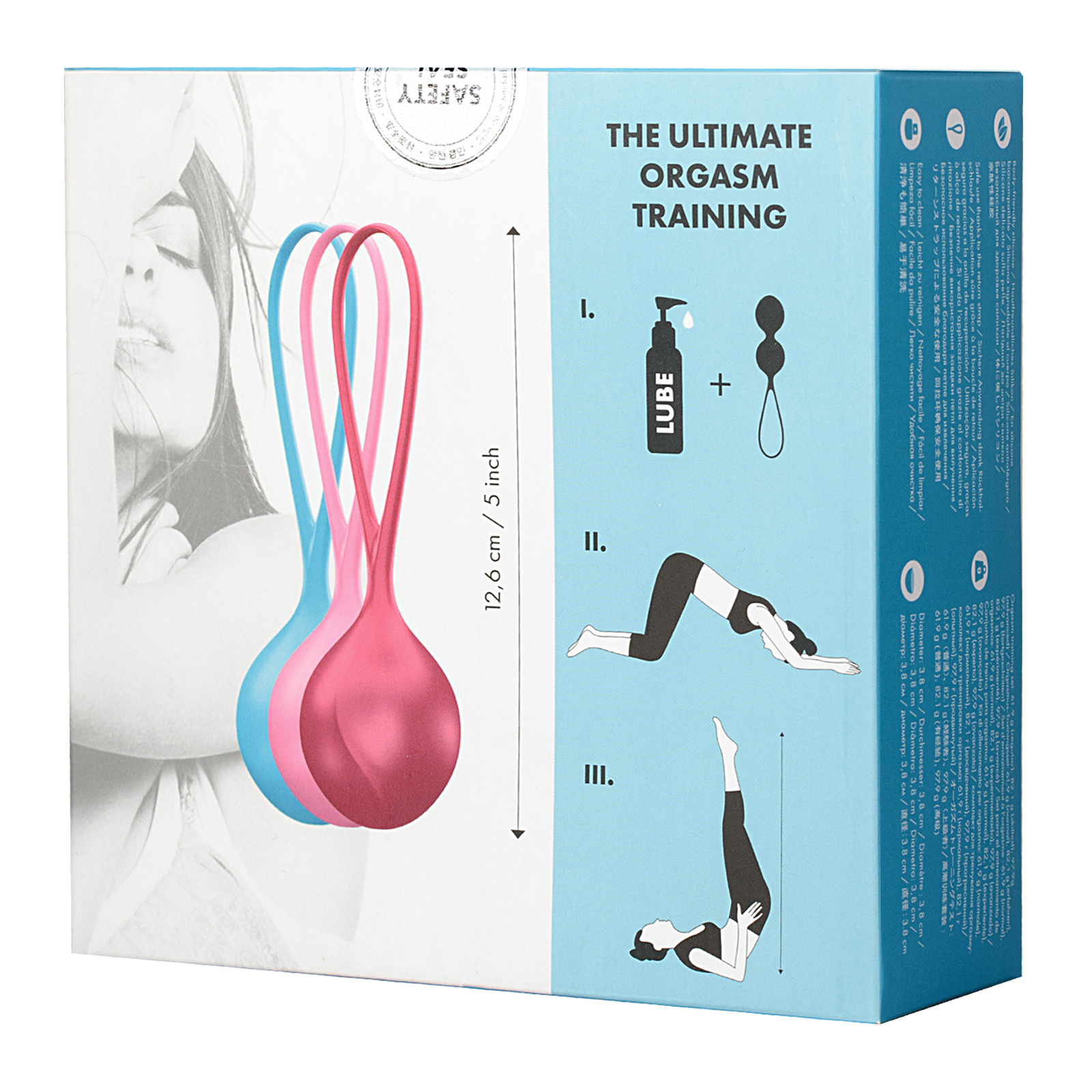 Satisfyer Strengthening Balls, голубой/красный/розовый — фото 8