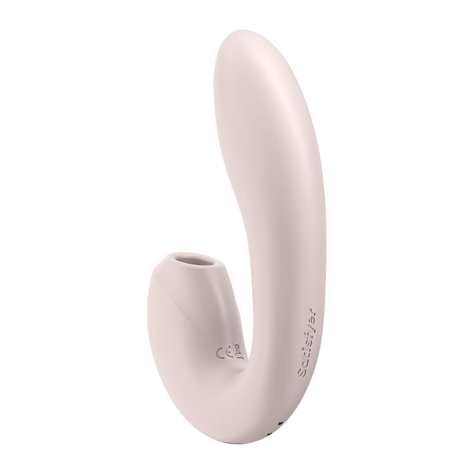 Satisfyer Sunray, бежевый - Вагинально-клиторальный стимулятор с управлением со смартфона - купить в секс шопе