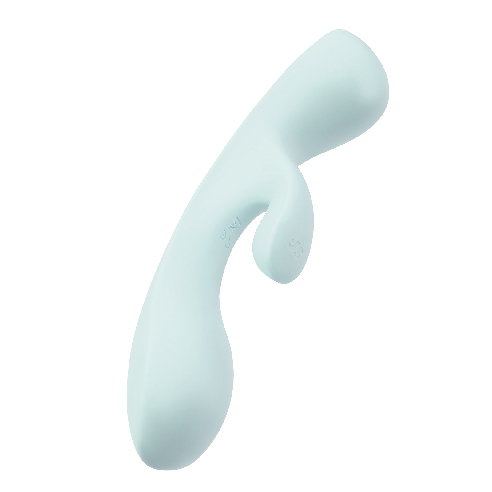 Satisfyer Triple Oh, голубой, Двусторонний вибромассажёр с клиторальным отростком и другие товары Satisfyer с фото