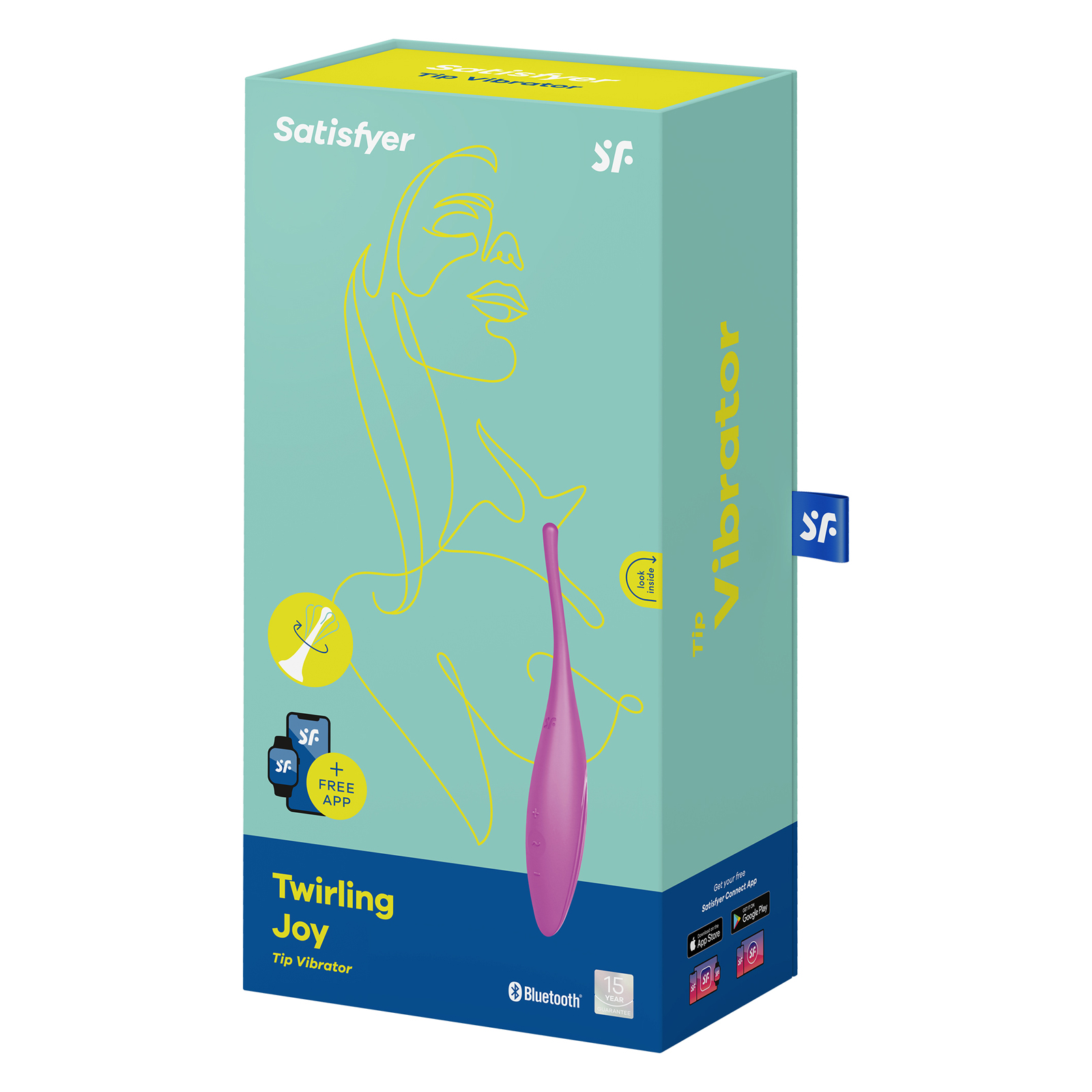 Satisfyer Twirling Joy, фуксия, Точечный стимулятор с управлением через приложение и другие товары Satisfyer с фото