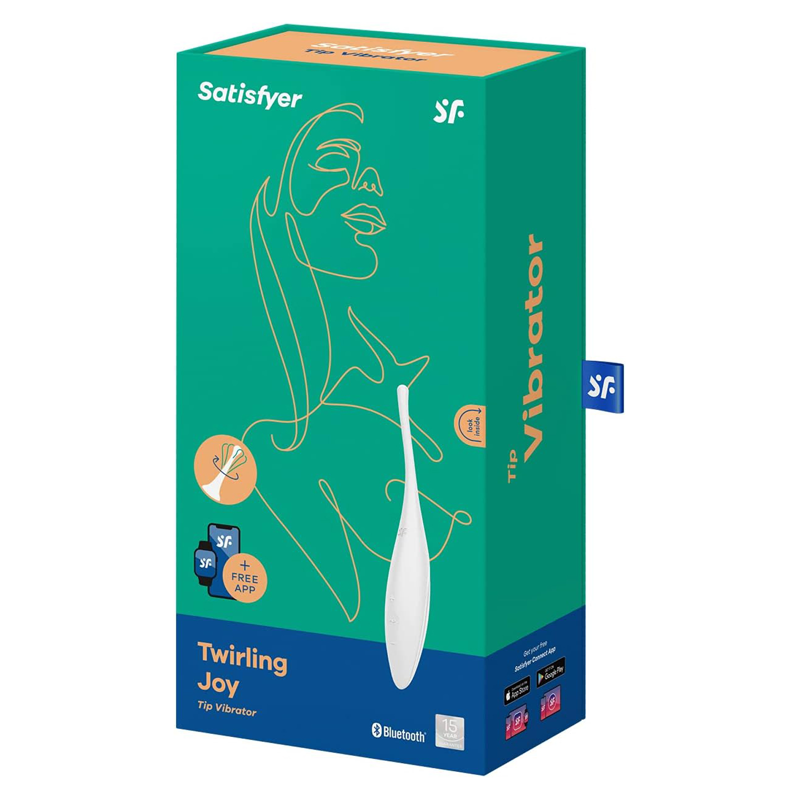 Satisfyer Twirling Joy, белый - Точечный стимулятор с управлением через приложение - купить в секс шопе