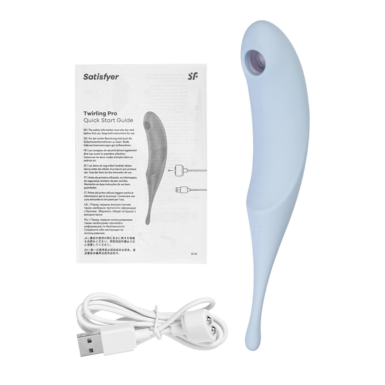 Новинка раздела Секс игрушки - Satisfyer Twirling Pro, голубой, 20 см