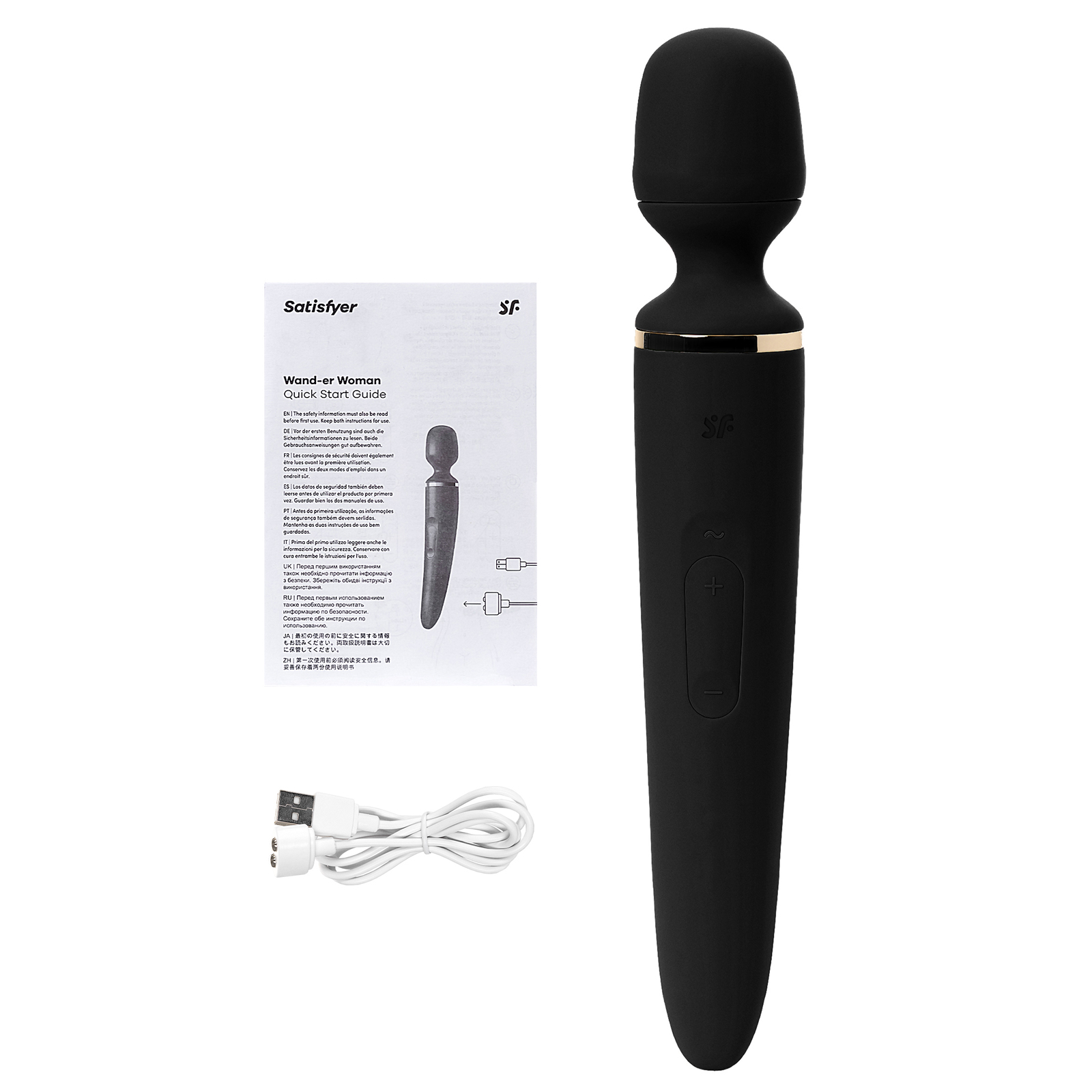 Satisfyer Wand-er Woman, черный, Мощный массажер большого размера и другие товары Satisfyer с фото