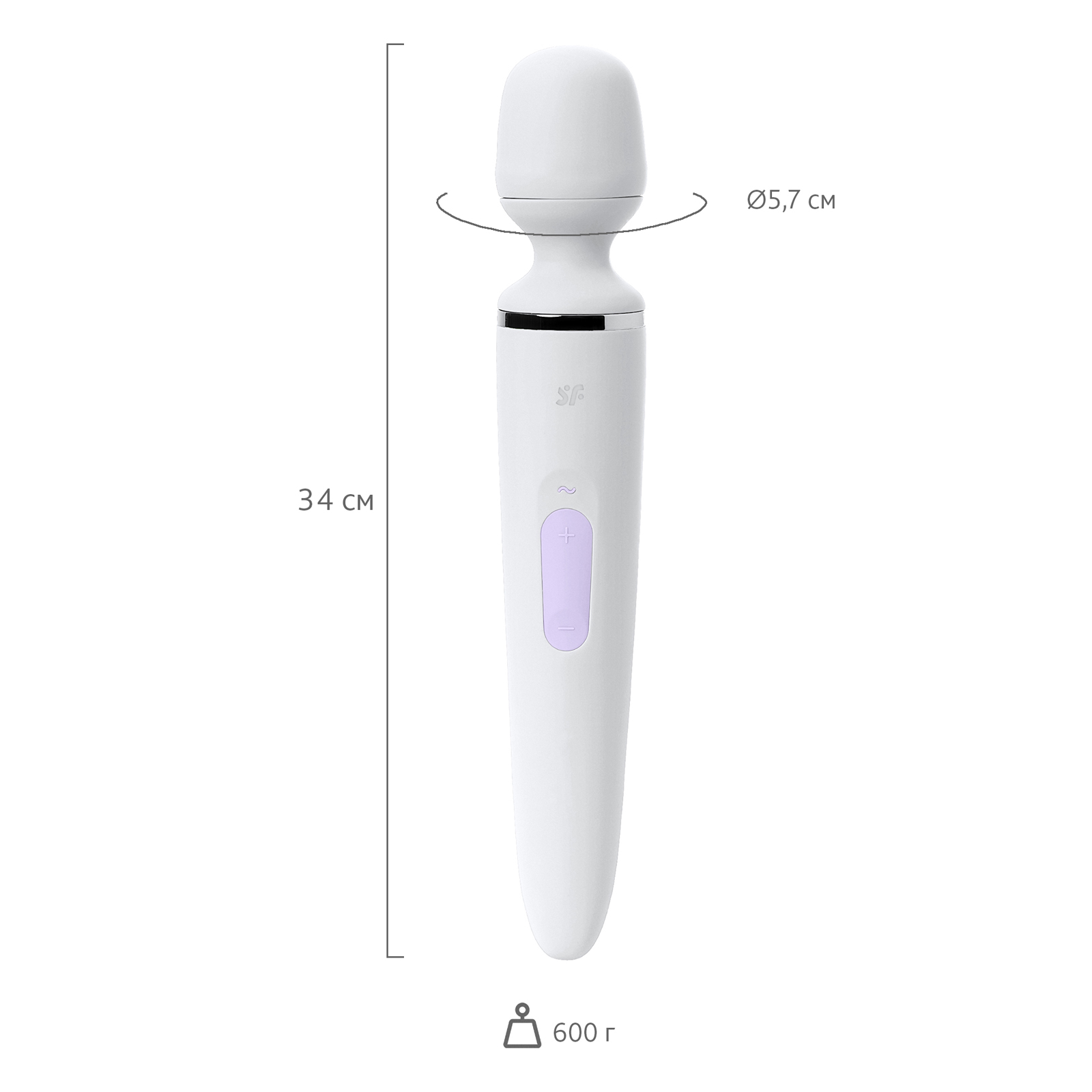 Satisfyer Wand-er Woman, белый - Мощный массажер большого размера - купить в секс шопе