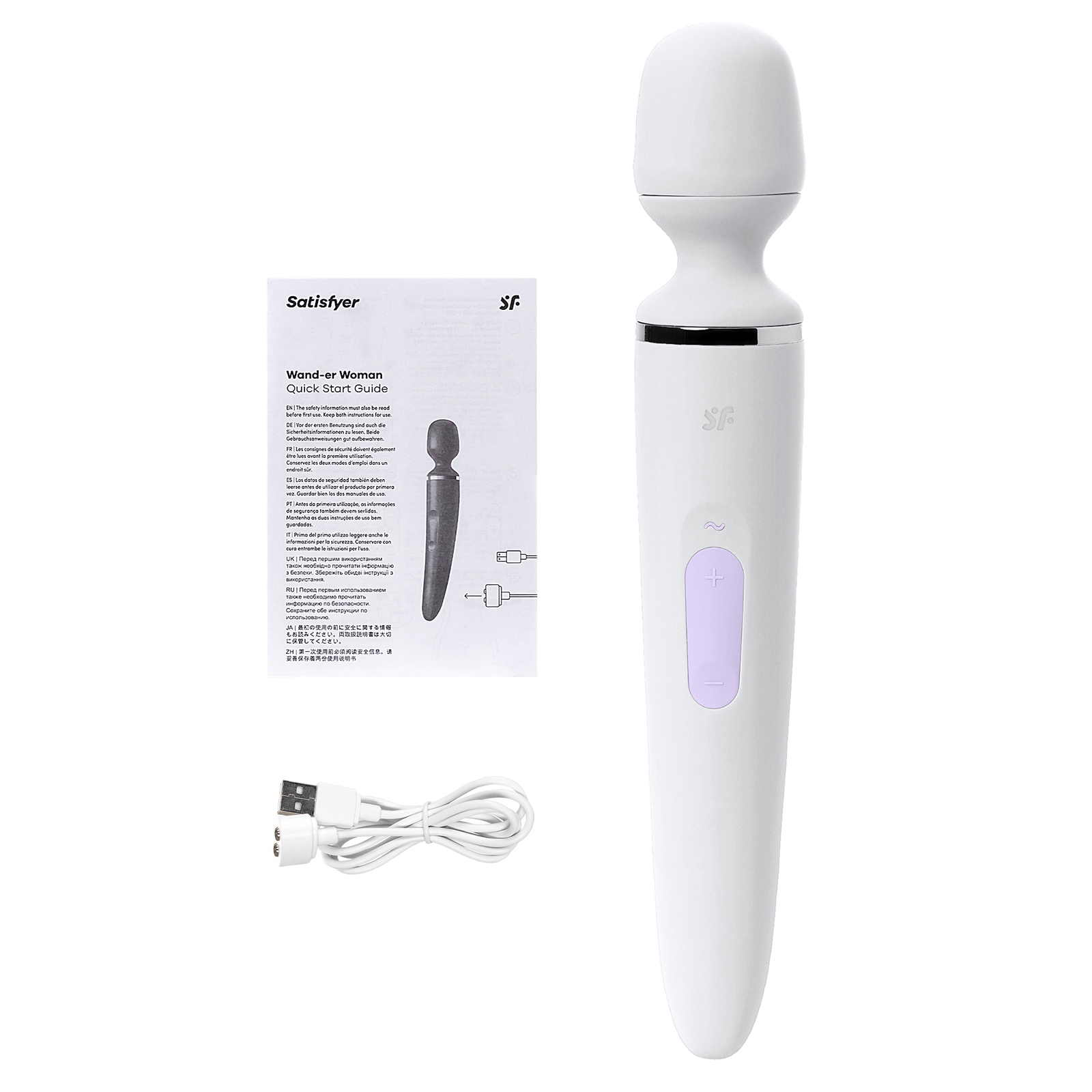 Satisfyer Wand-er Woman, белый, Мощный массажер большого размера и другие товары Satisfyer с фото