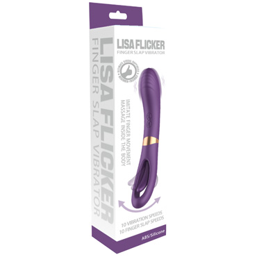 Новинка раздела Секс игрушки - Силиконовый вибратор Secwell с функцией фингеринга, фиолетовый