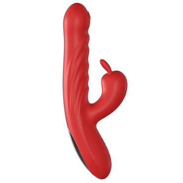 Вибратор-кролик Secwell с эффектом фрикций, красный -  - купить в секс шопе