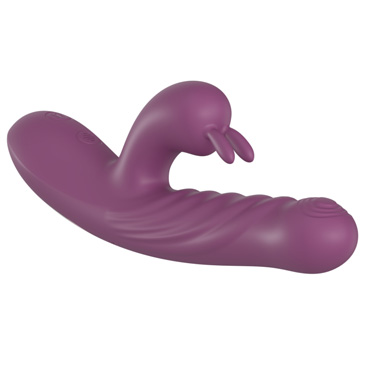 Вибратор-кролик Secwell с эффектом фрикций, фиолетовый -  - купить в секс шопе