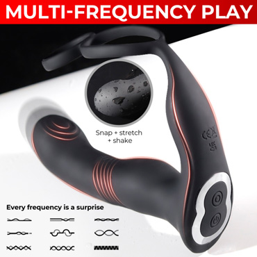 Пульсирующий массажер простаты Secwell Ares с эффектом фингеринга - подробные фото в секс шопе Condom-Shop