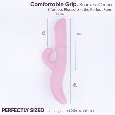 Вибратор-кролик Selove Wave, розовый, С движением ствола и шариками внутри и другие товары SeLove с фото