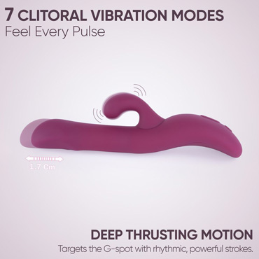 Вибратор-кролик Selove Surge, фиолетовый - С функцией вращения и движения - купить в секс шопе