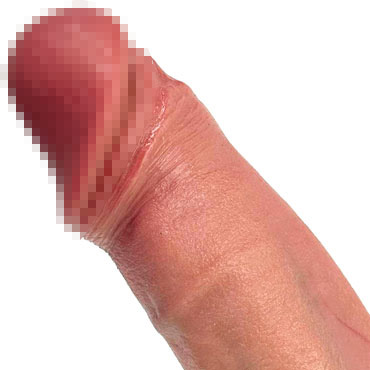 SGAN Фаллоимитатор на присоске №58, телесный - C мошонкой и фиксацией формы - купить в секс шопе