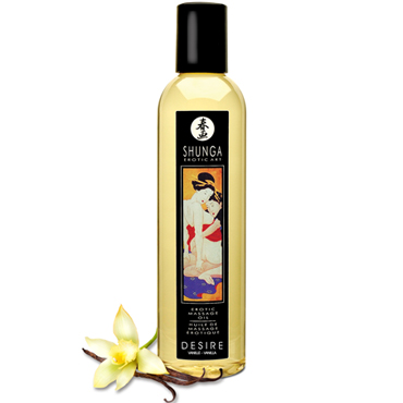 Shunga Erotic Massage Oil Desire - Vanilla, 240 мл, Массажное масло, Ваниль