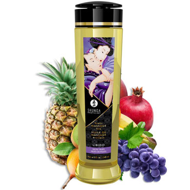 Shunga Erotic Massage Oil Libido - Exotic Fruits, 240 мл, Массажное масло, Экзотические фрукты