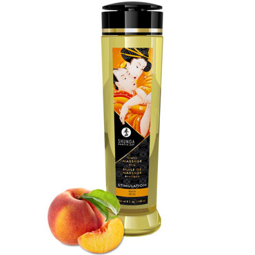 Shunga Erotic Massage Oil Stimulation - Peach, 240 мл