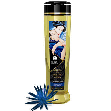 Shunga Erotic Massage Oil Seduction - Midnight Flower, 240 мл, Массажное масло, Ночной цветок