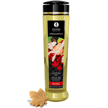 Shunga Kissable Massage Oil Organica Maple Delight, 240 мл, Массажное масло, Кленовый восторг