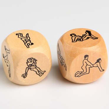 Кубики для взрослых "Позы", 2 шт, деревянные, 18+ - фото, отзывы
