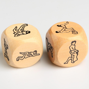 Кубики для взрослых "Позы", 2 шт, деревянные, 18+ -  - купить в секс шопе