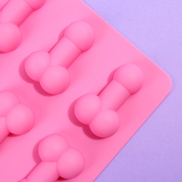 Форма для льда и шоколада «Нежно», розовая -  - купить в секс шопе