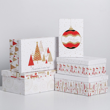 Подарочная коробка с наполнителем "Волшебства в Новом году"