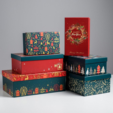 Подарочная коробка с наполнителем "С новым годом"