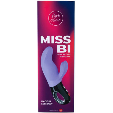 Miss Bi by Love Basix, сиреневый, Вибратор с двумя моторами для стимуляции клитора и точки G и другие товары Love Basix с фото