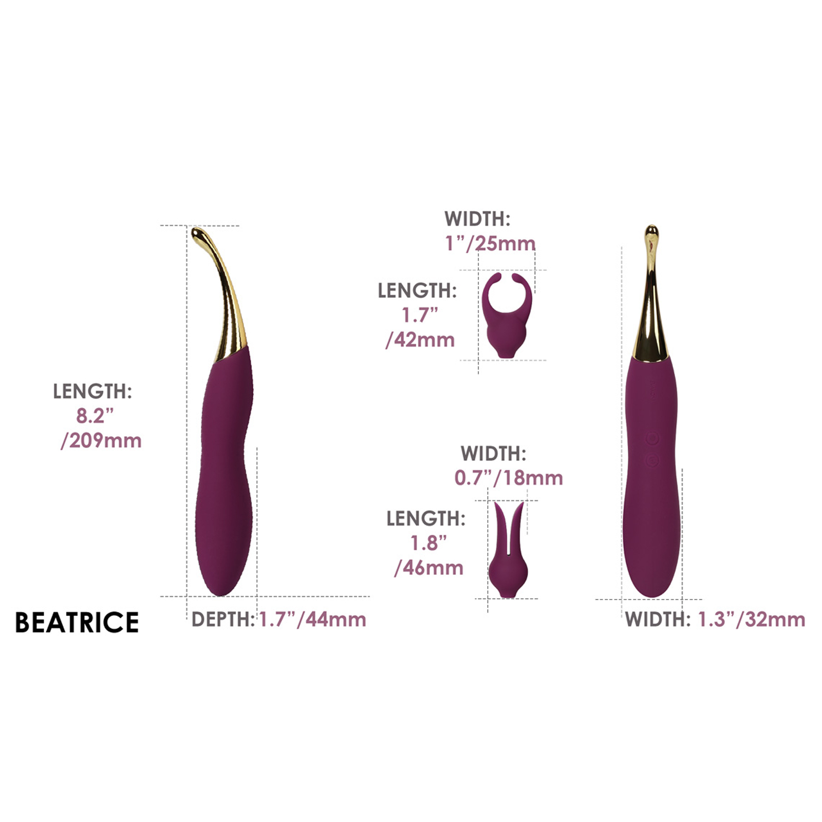 Svakom Beatrice, фиолетово-золотой - подробные фото в секс шопе Condom-Shop