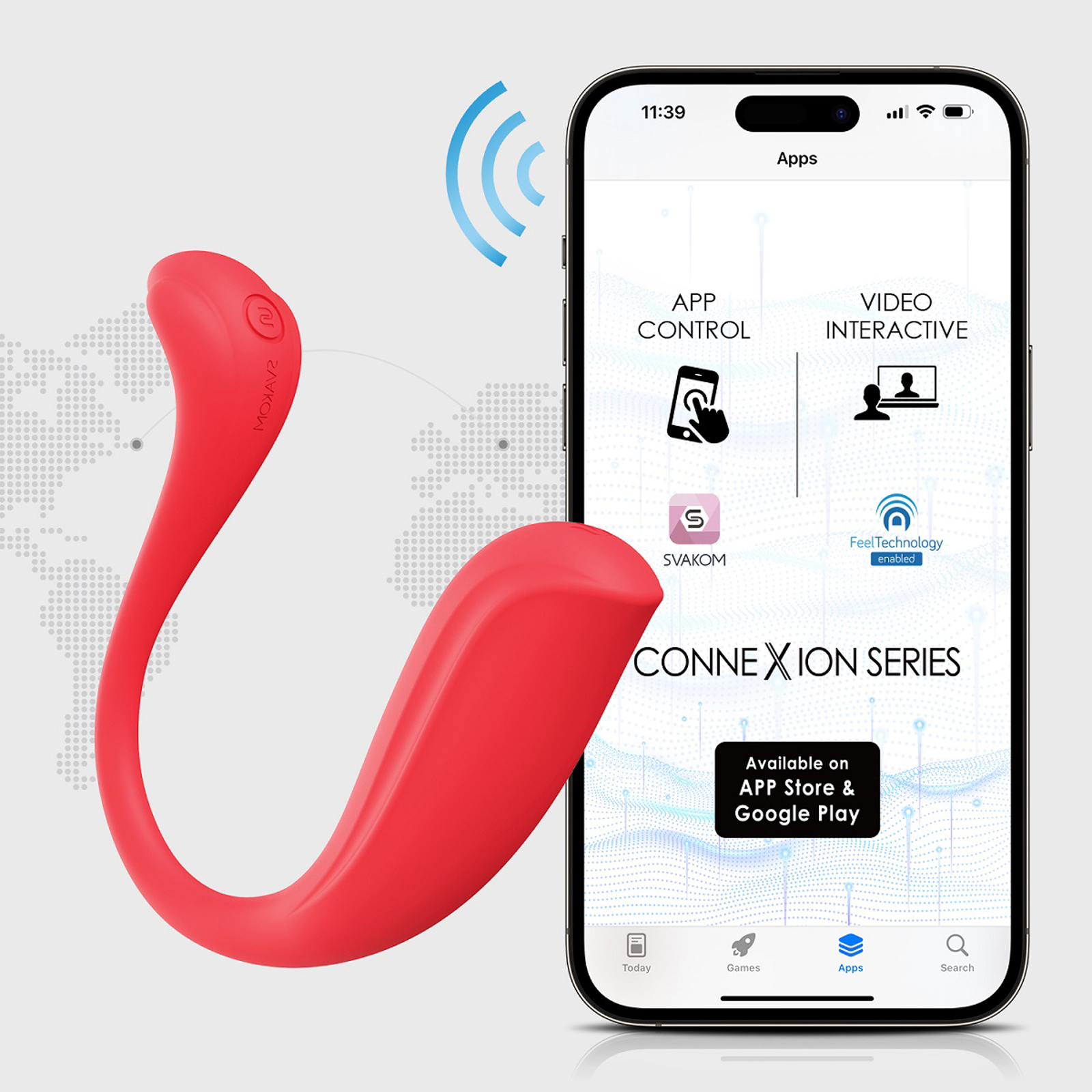 Svakom Phoenix Neo 2, красный - Интерактивный вибромассажер для точки G - купить в секс шопе