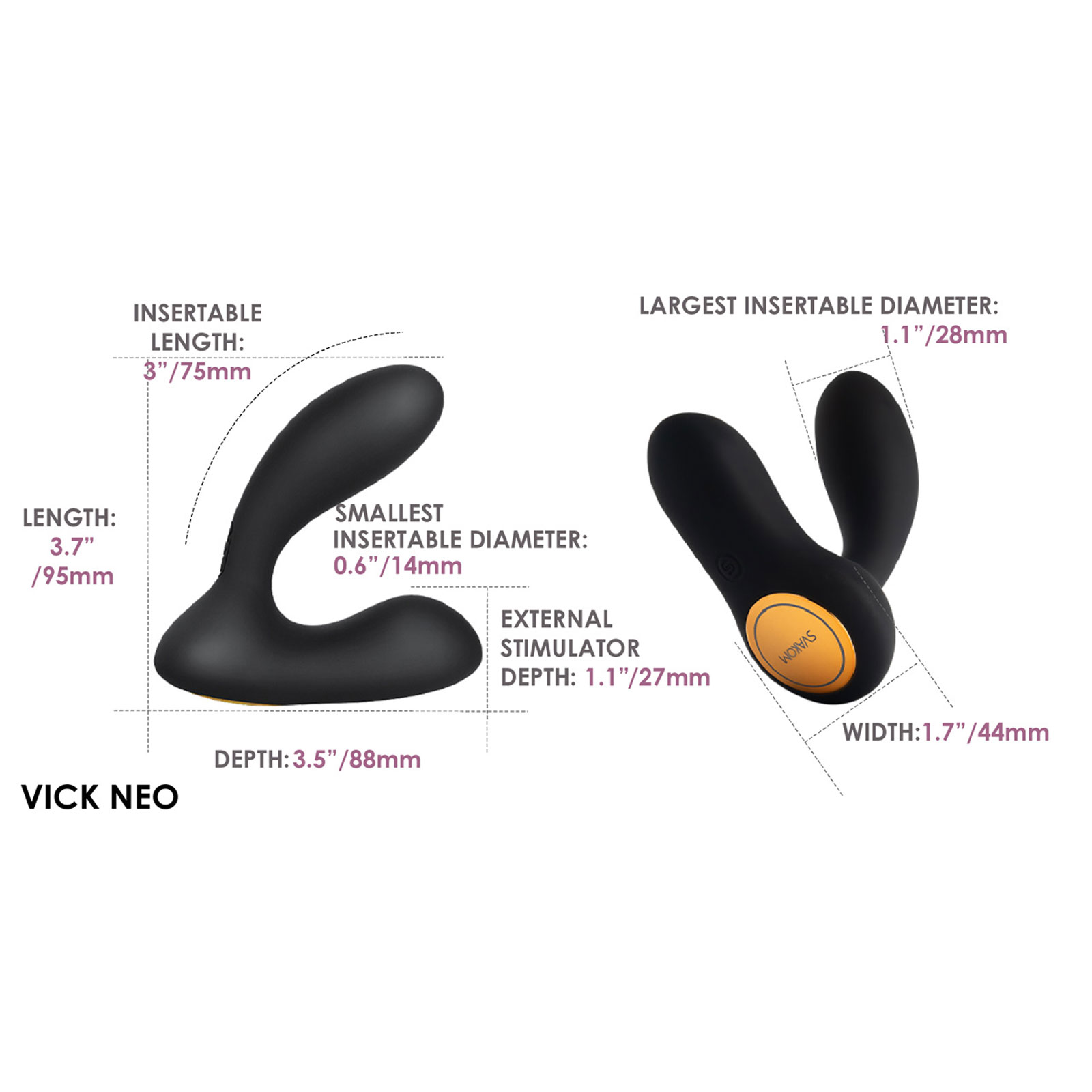Svakom Vick Neo, черный - подробные фото в секс шопе Condom-Shop