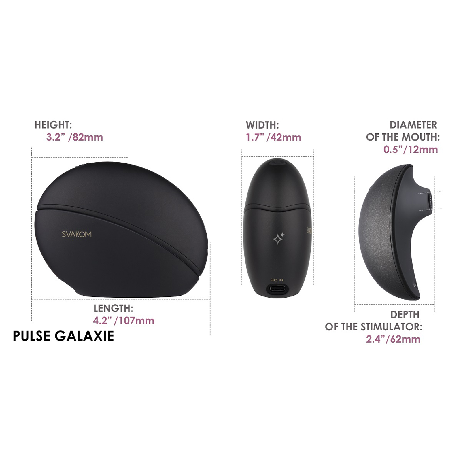 Svakom Pulse Galaxie, чёрный - подробные фото в секс шопе Condom-Shop