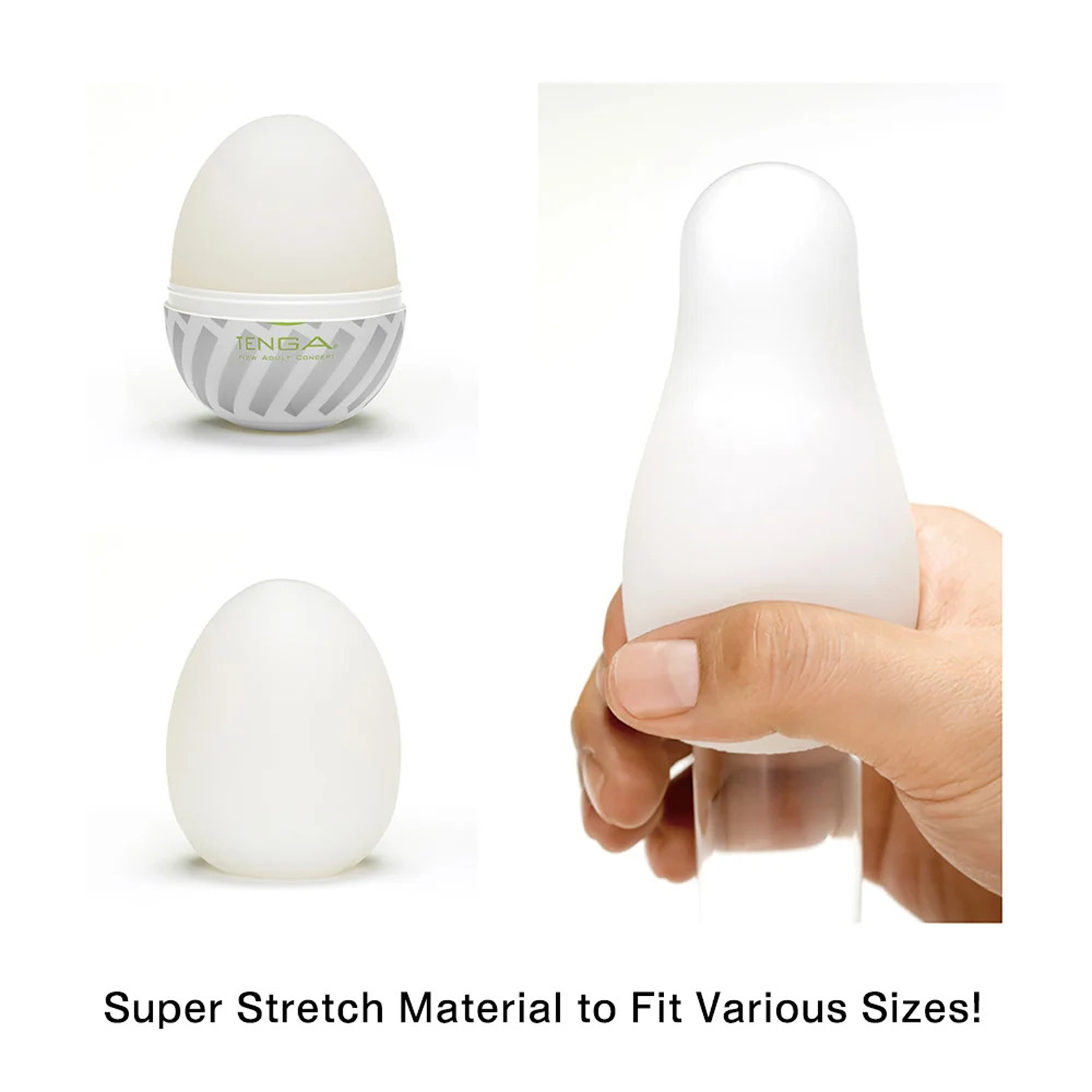 Tenga Egg Brush - Мастурбатор с рельефом в виде спиралей - купить в секс шопе