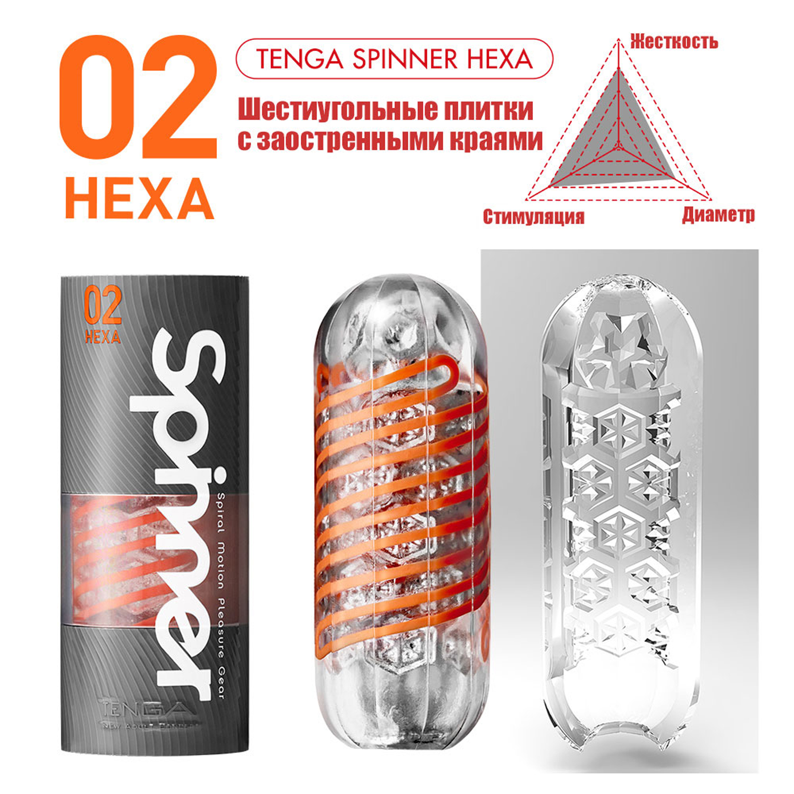 Tenga Spinner 02 Hexa - фото, отзывы