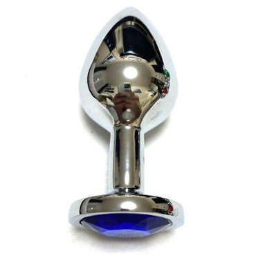 Анальная пробка с синим кристаллом